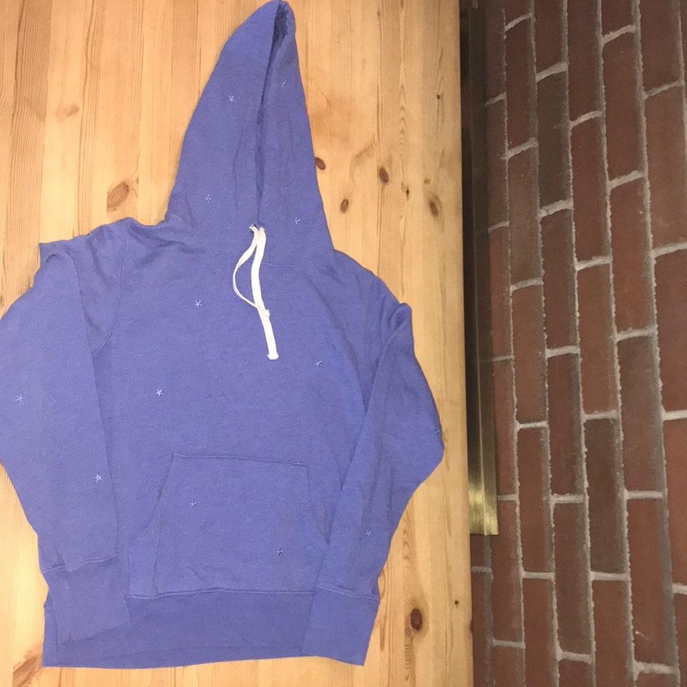 XS Women’s Blue Sweatshirt with Blue Star Pattern